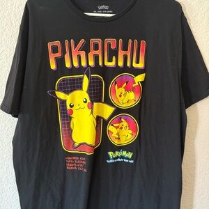 Black Pikachu Graphic T-Shirt